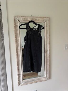 Levi's Black Denim Pinafore Mini Dress